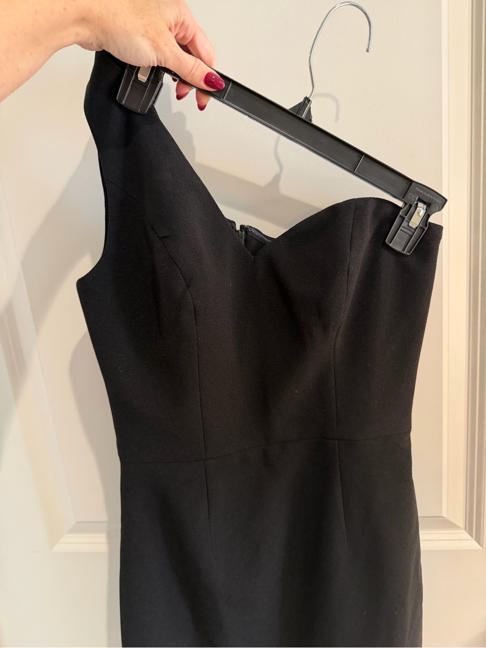Dress the Population Black One-Shoulder Asymmetric Sheath Dress